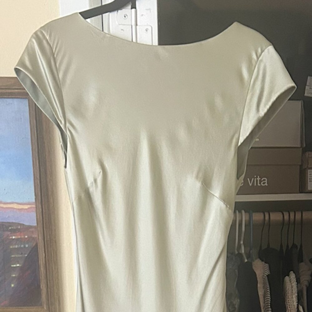 Reformation Niamh Silk Dress - Dried Herbs Color